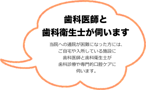 歯科医師と歯科衛生士が訪問